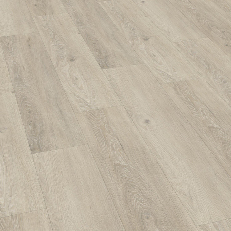 Klick-Vinyl in graubeiger Holzoptik
