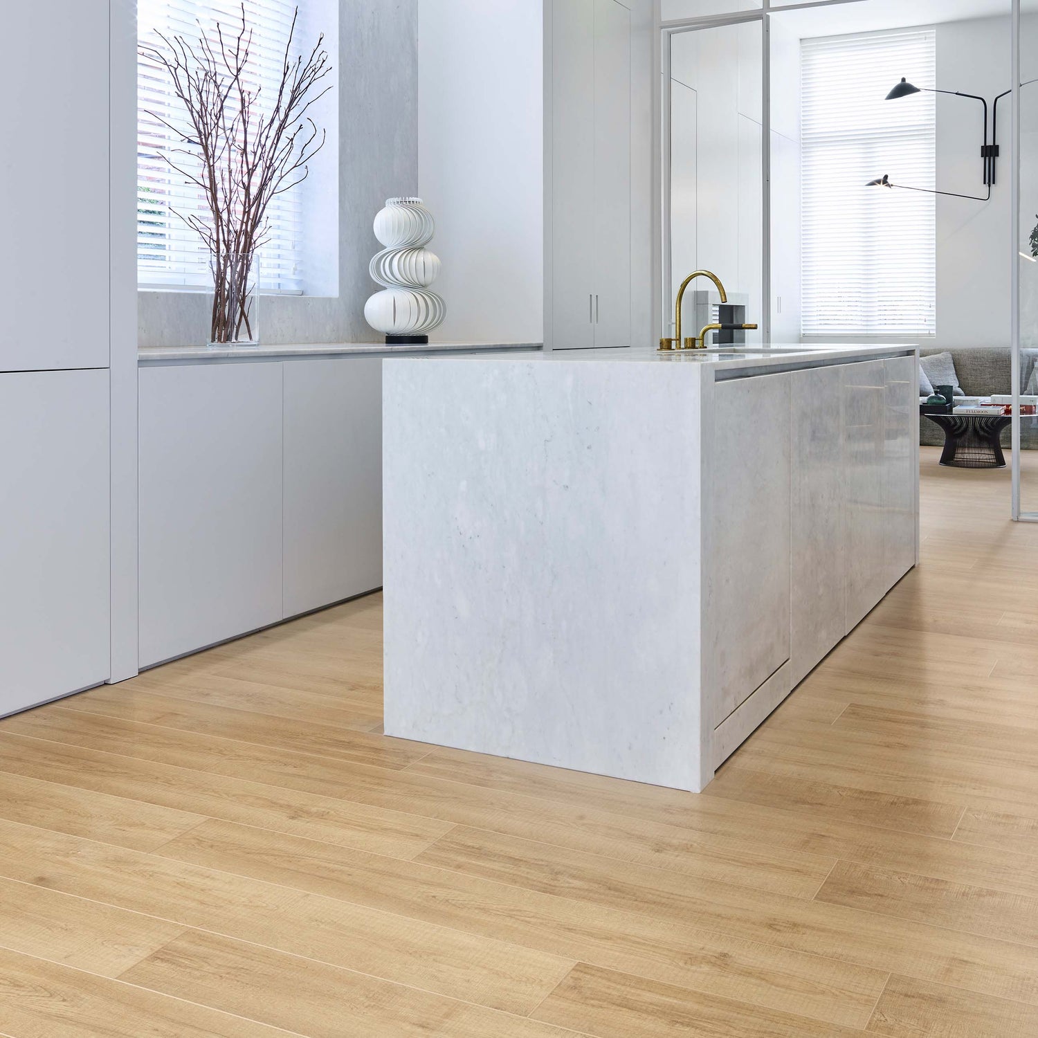Klick-Vinyl Holzoptik in holzbeige