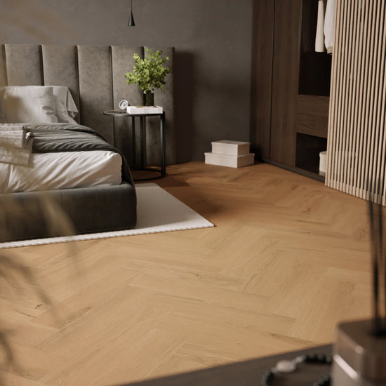 »Honey Oak« Premium Klik-PVC Visgraat