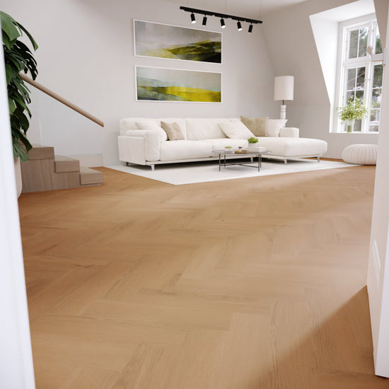 »Honey Oak« Premium Klik-PVC Visgraat