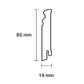 Plint Altberliner Profiel Wit 240 cm