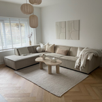 Fischgrät Design in Natur Braun Wohnzimmer