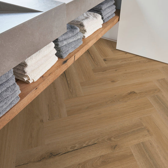 »Golden Oak« Premium Klik-PVC Visgraat