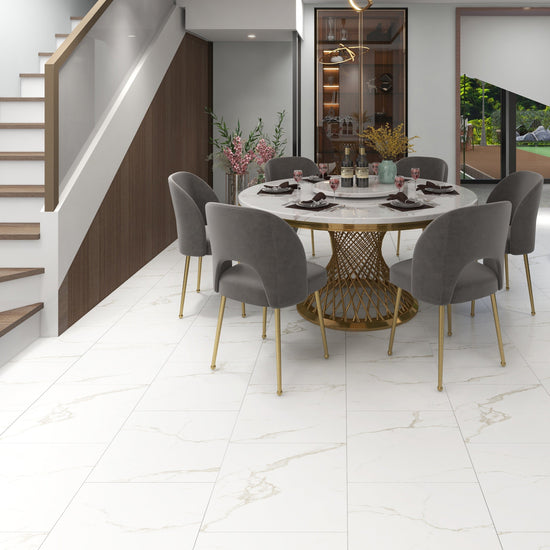 »Carrara Marmer« Klik-PVC vloer
